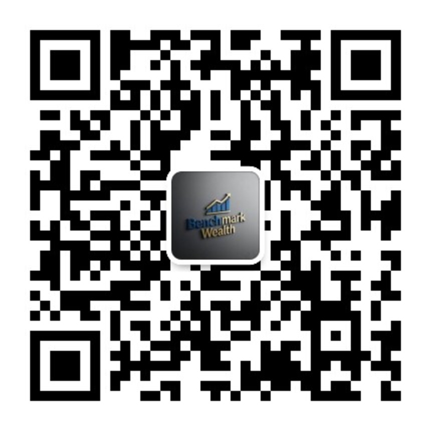 微信公众号「Benchmark Wealth」二维码，扫码关注